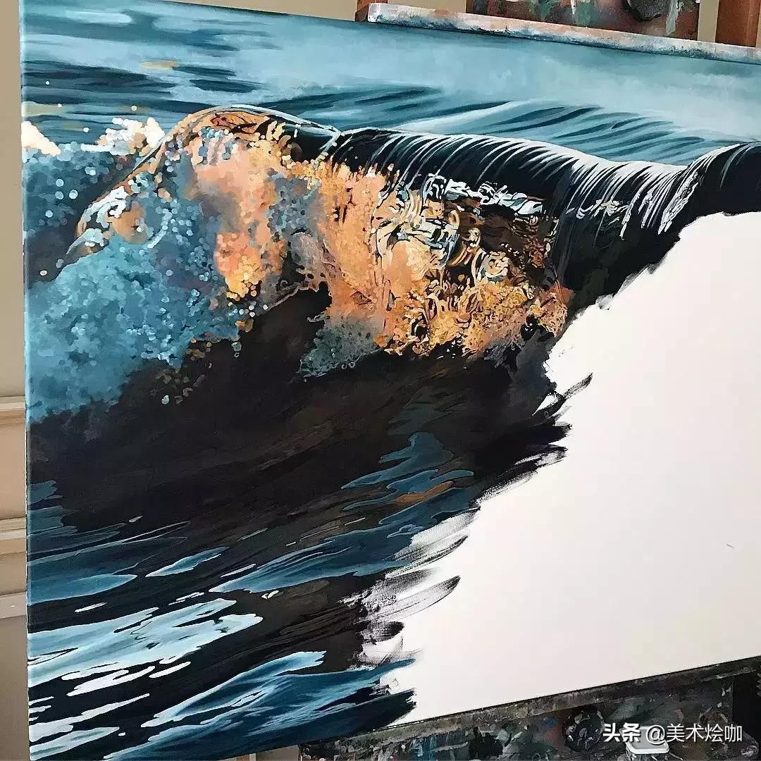 简单而又漂亮的大海图绘画,用水彩笔画一幅美丽的大海画