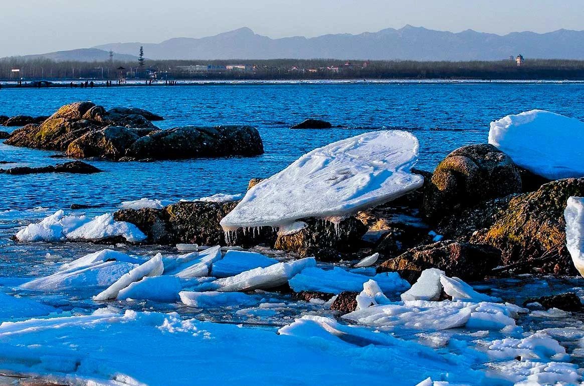 冬季的庭院景观,美丽如画的自然景观让人心旷神怡