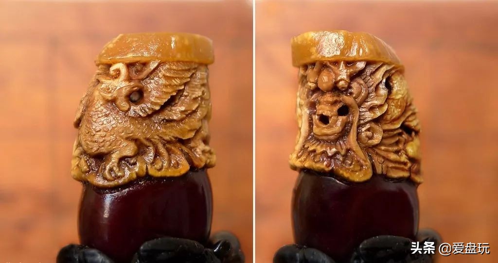 滴血莲花菩提盘玩前后对比效果图,21颗菩提手串盘玩