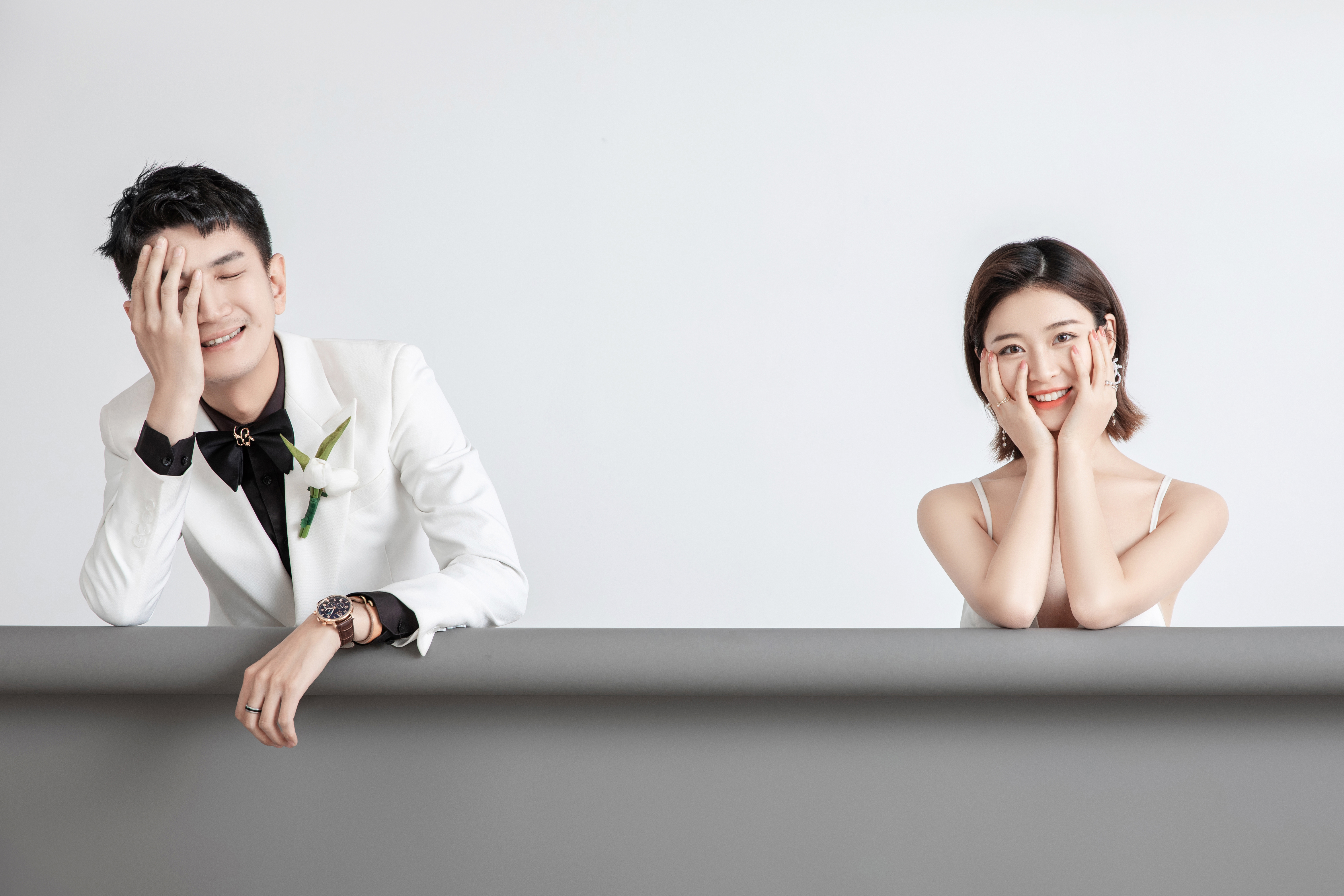 分享几组婚纱照风格,这样极简的韩式婚纱照你喜欢吗