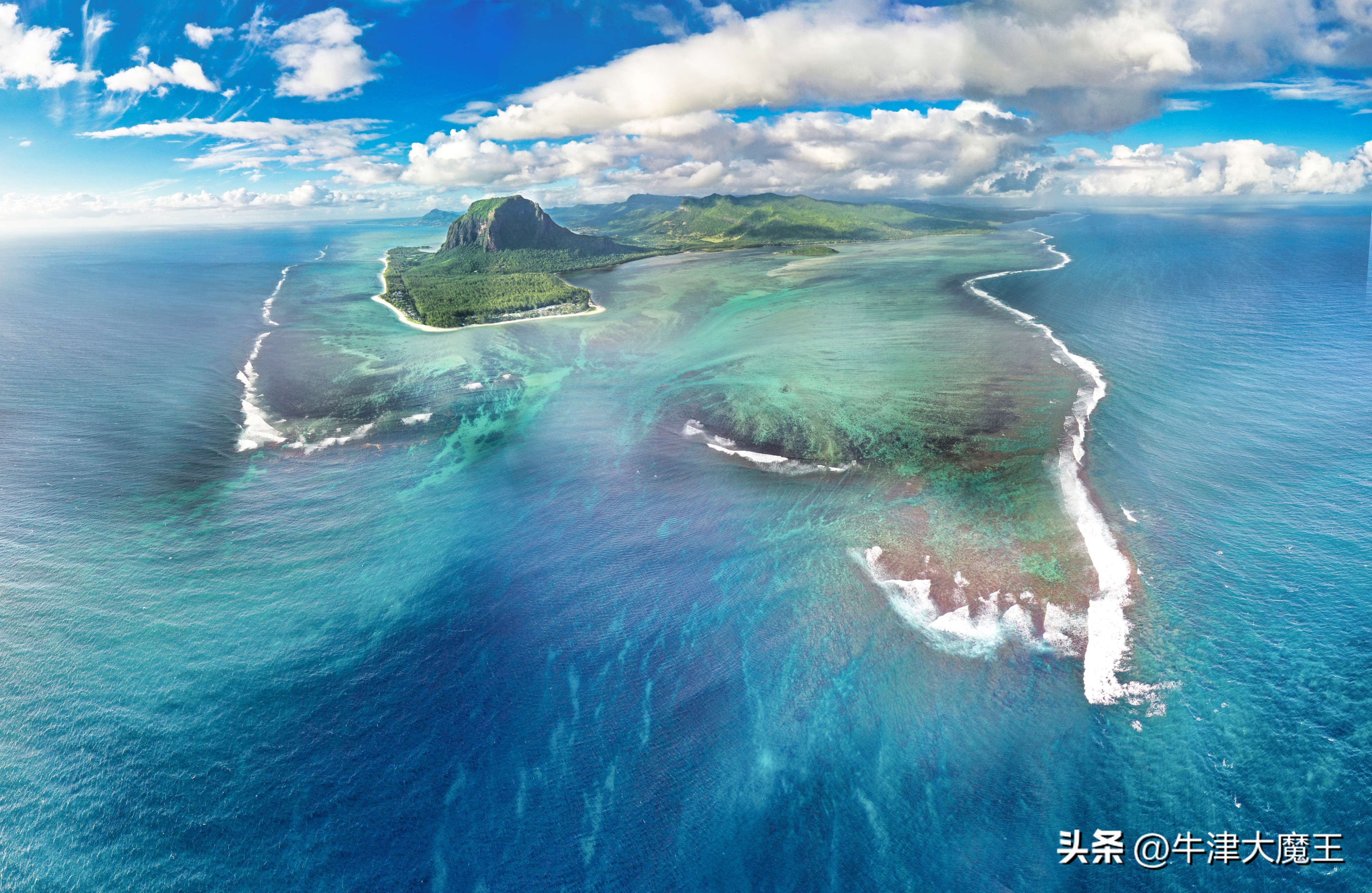 毛里求斯水下瀑布第一视角,毛里求斯瀑布奇观