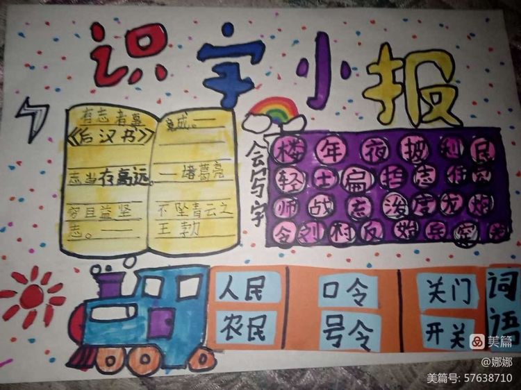 在生活中识字的识字小报,3d立体识字小报制作