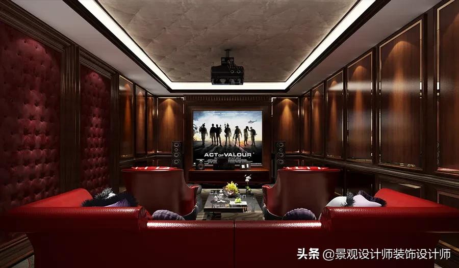 家庭影院KTV设计图纸,家庭ktv与家庭影院一体设计