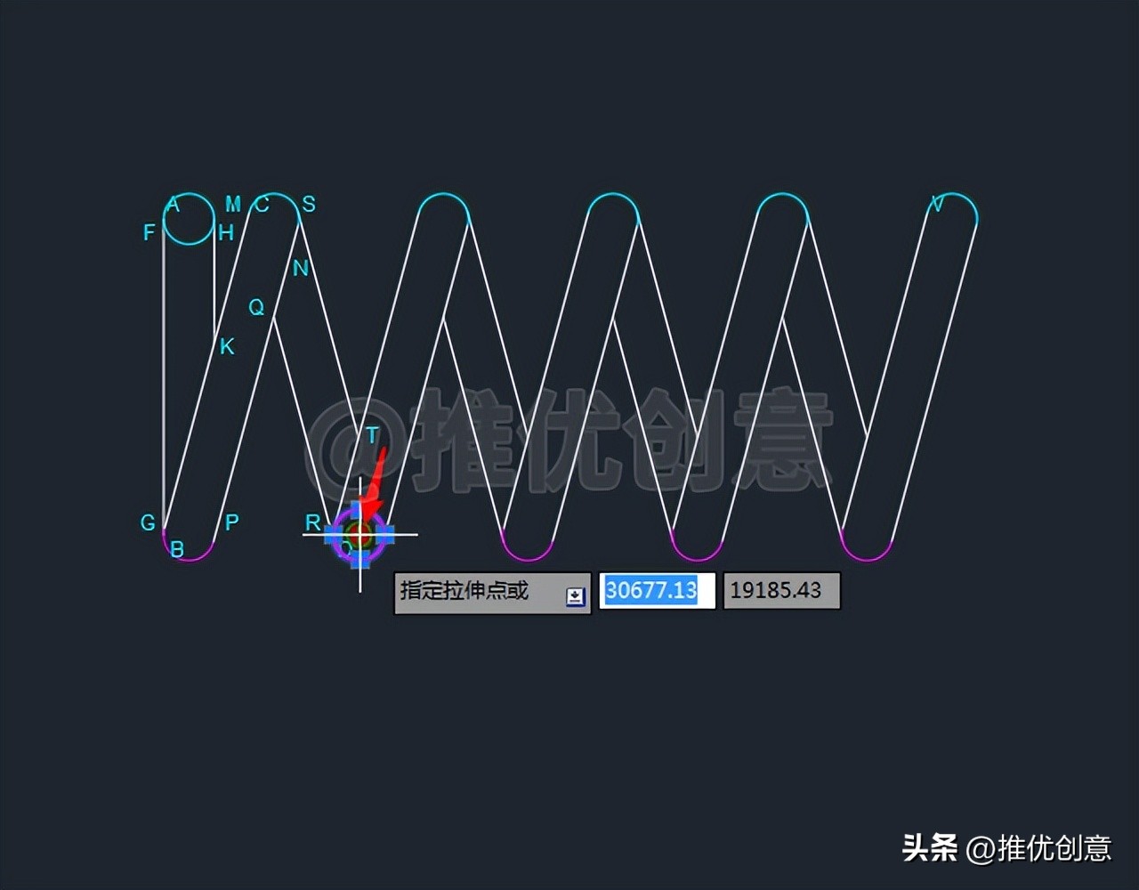 使用追踪定位、复制阵列绘制弹簧工程制图autocadcad教程CAD习题