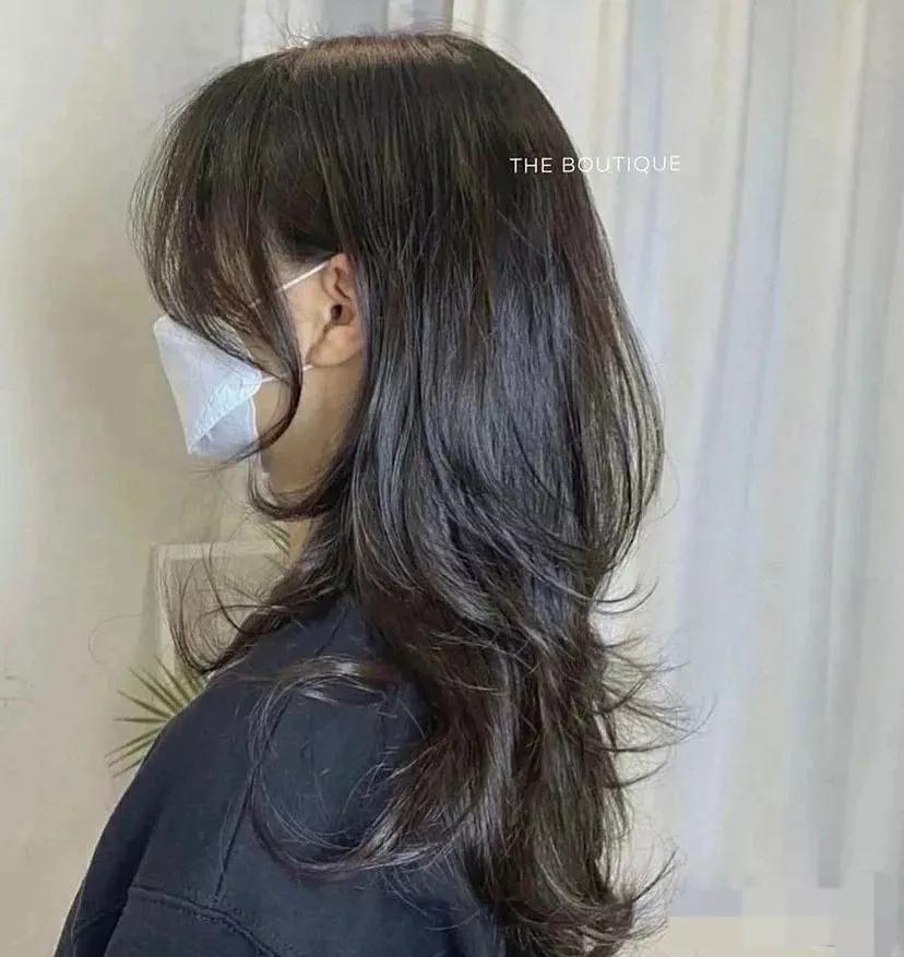 中长发高层次烫发中年人,高层次中长发发型烫发教程