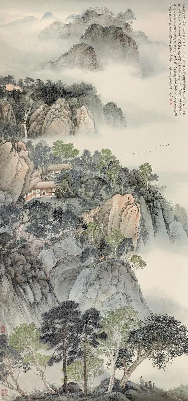 中国山水画名家作品欣赏书,清代山水画名家作品集一册