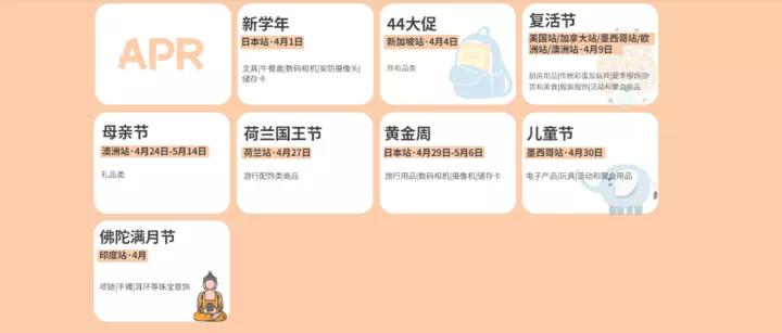 跨境电商大卖日历,亚马逊爆款日历