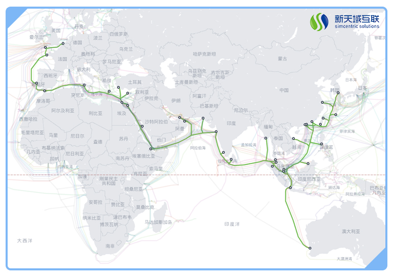 中国全球海底光缆排名,台湾海底光缆