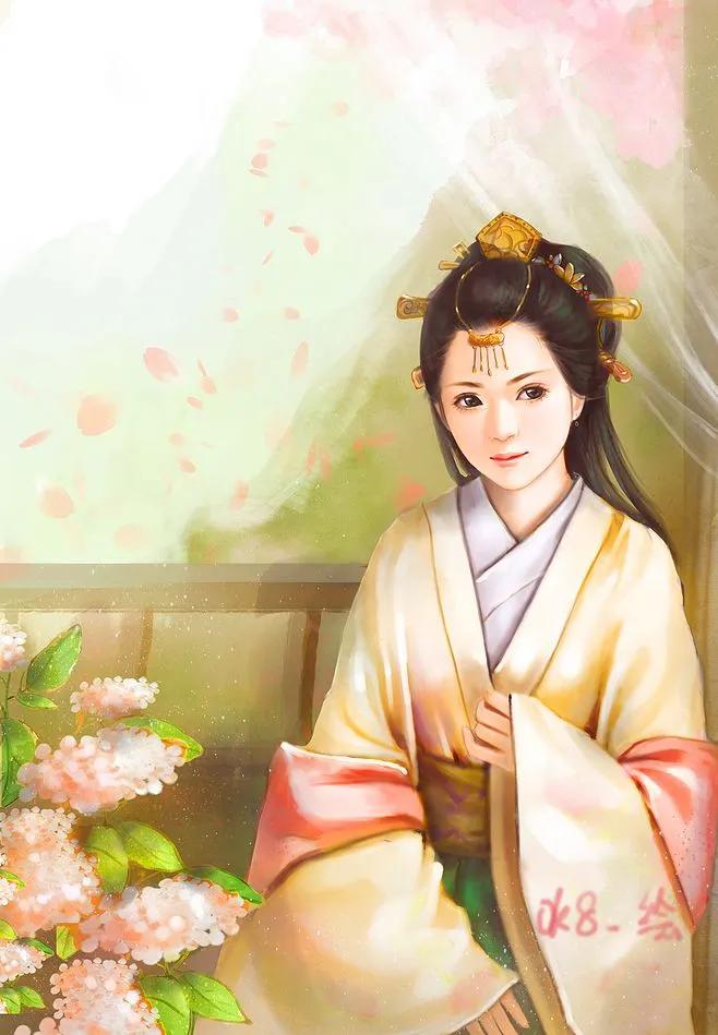 精美手绘手机壁纸古装演员,唐嫣古装高清壁纸