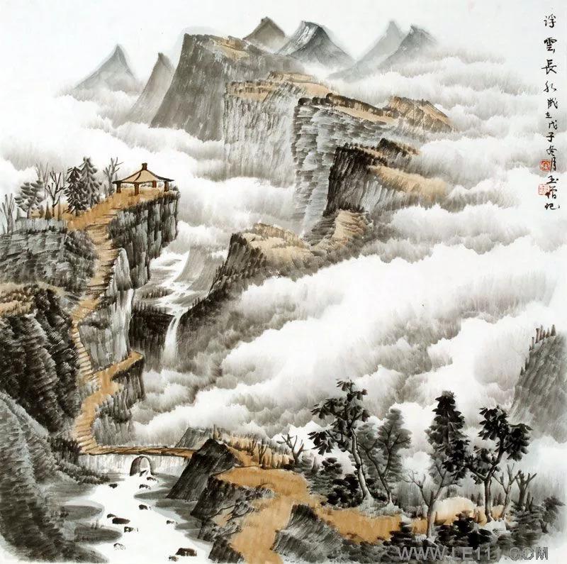 现代山水画名家竖幅作品欣赏,古代名家横幅山水画作品欣赏