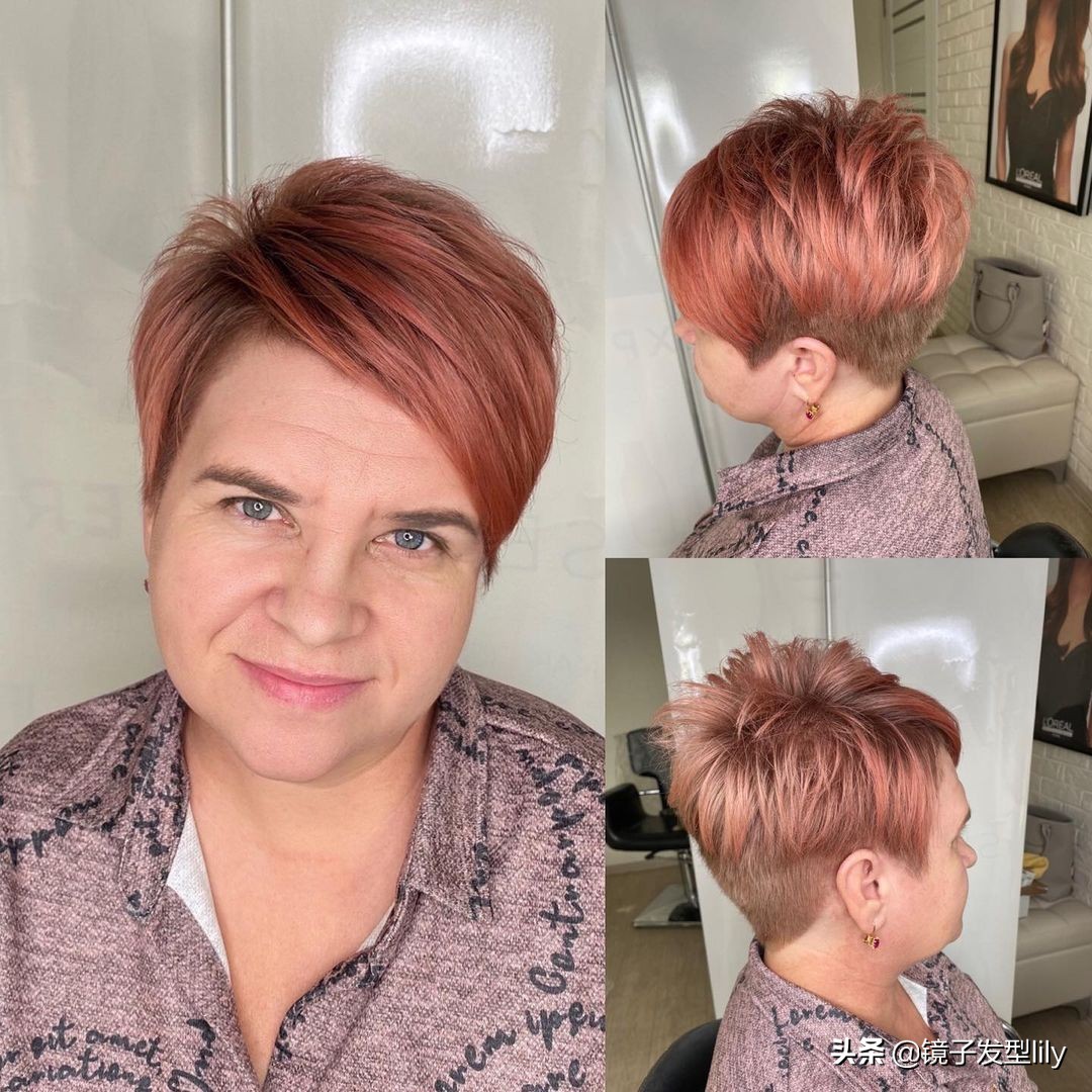 当下发廊最火发型,四十岁女士超短发流行发型