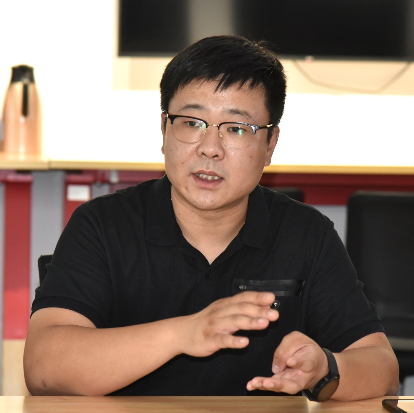 天津市博创园组织企业学习市十二次*党**代会精神周政宣讲李镜琦主持