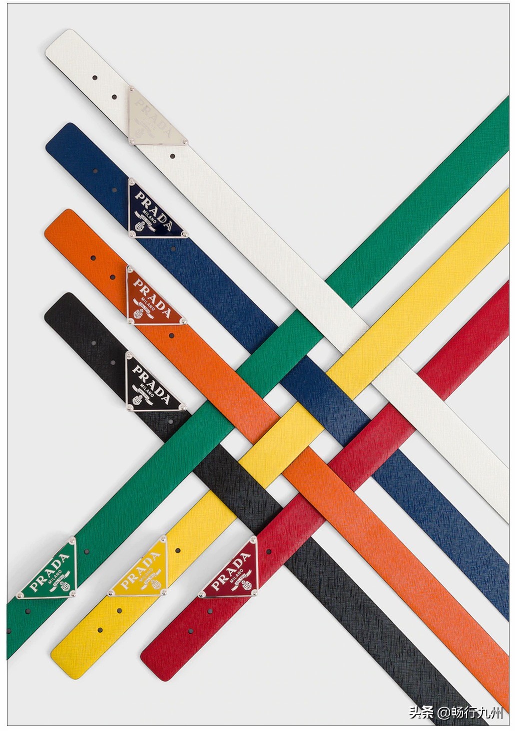 prada黑色三角扣logo,prada三角徽标