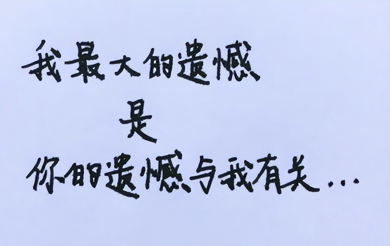 把遗憾写到极致的句子人民日报,遗憾到极致的句子