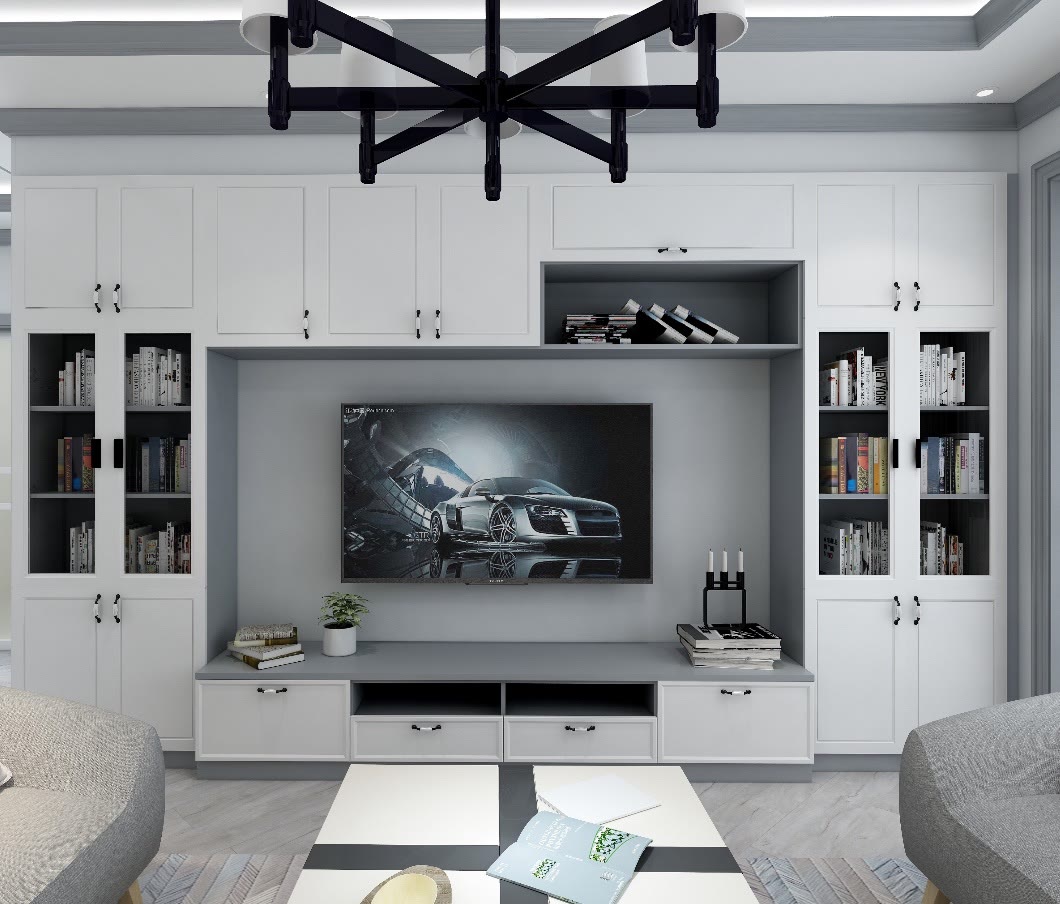 漂亮的电视柜背景墙最新款,7款电视背景墙及电视柜设计