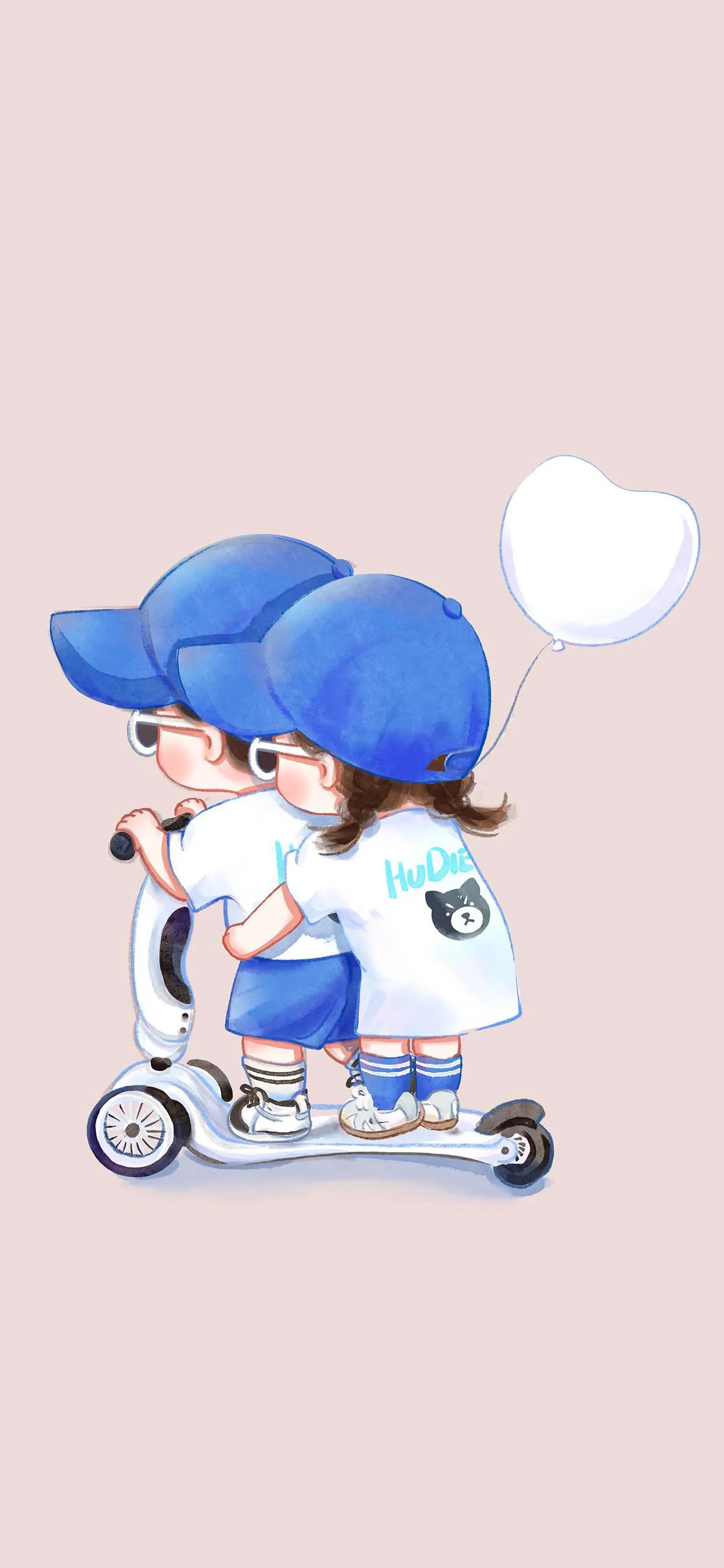 萌娃壁纸q宝,可爱q版萌娃手绘壁纸