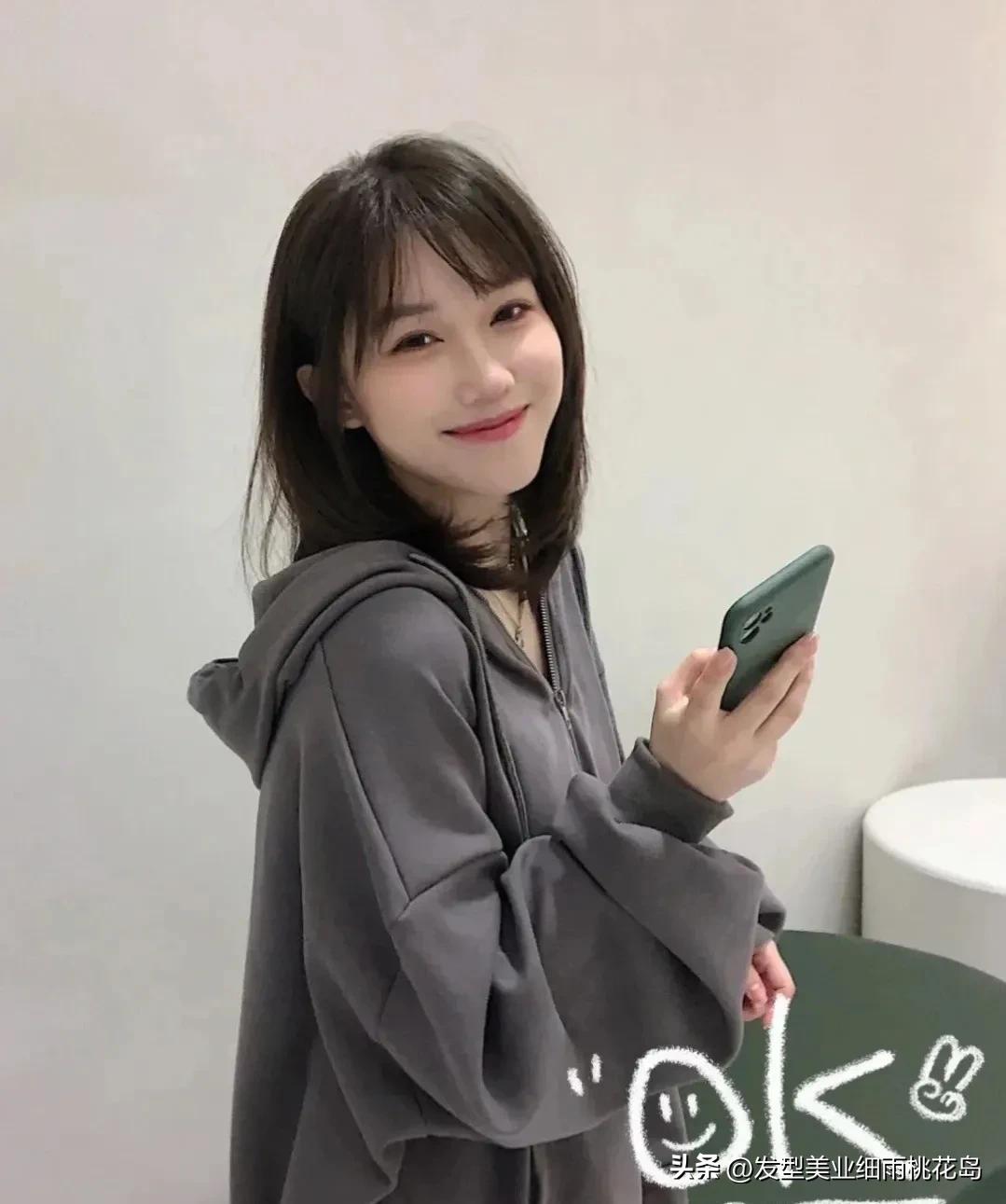 高层次搭肩短发,过肩短发小清新