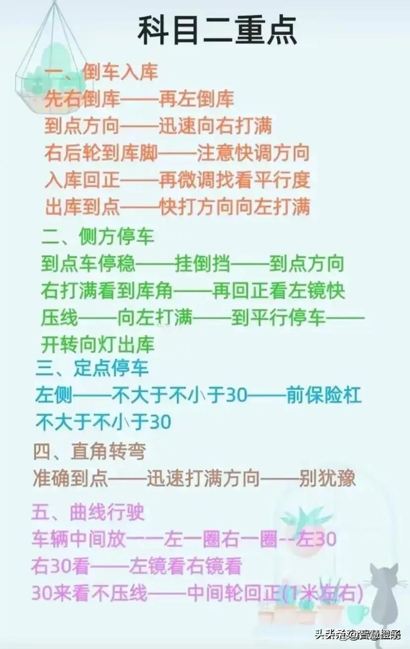 科目一驾考技巧100题口诀,科目一驾考口诀