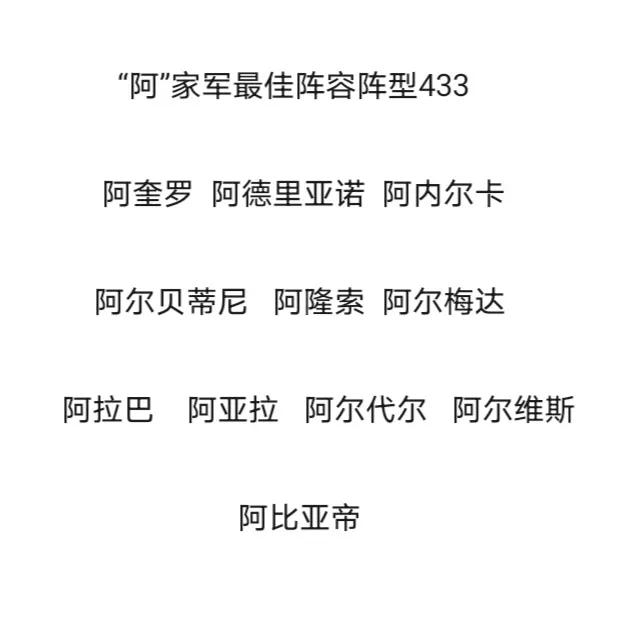 足坛阿家军,足坛百年阵容