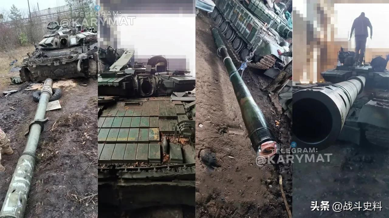 不明智！被击毁的俄军T-72B3坦克，被乌军拆到T-64B中使用