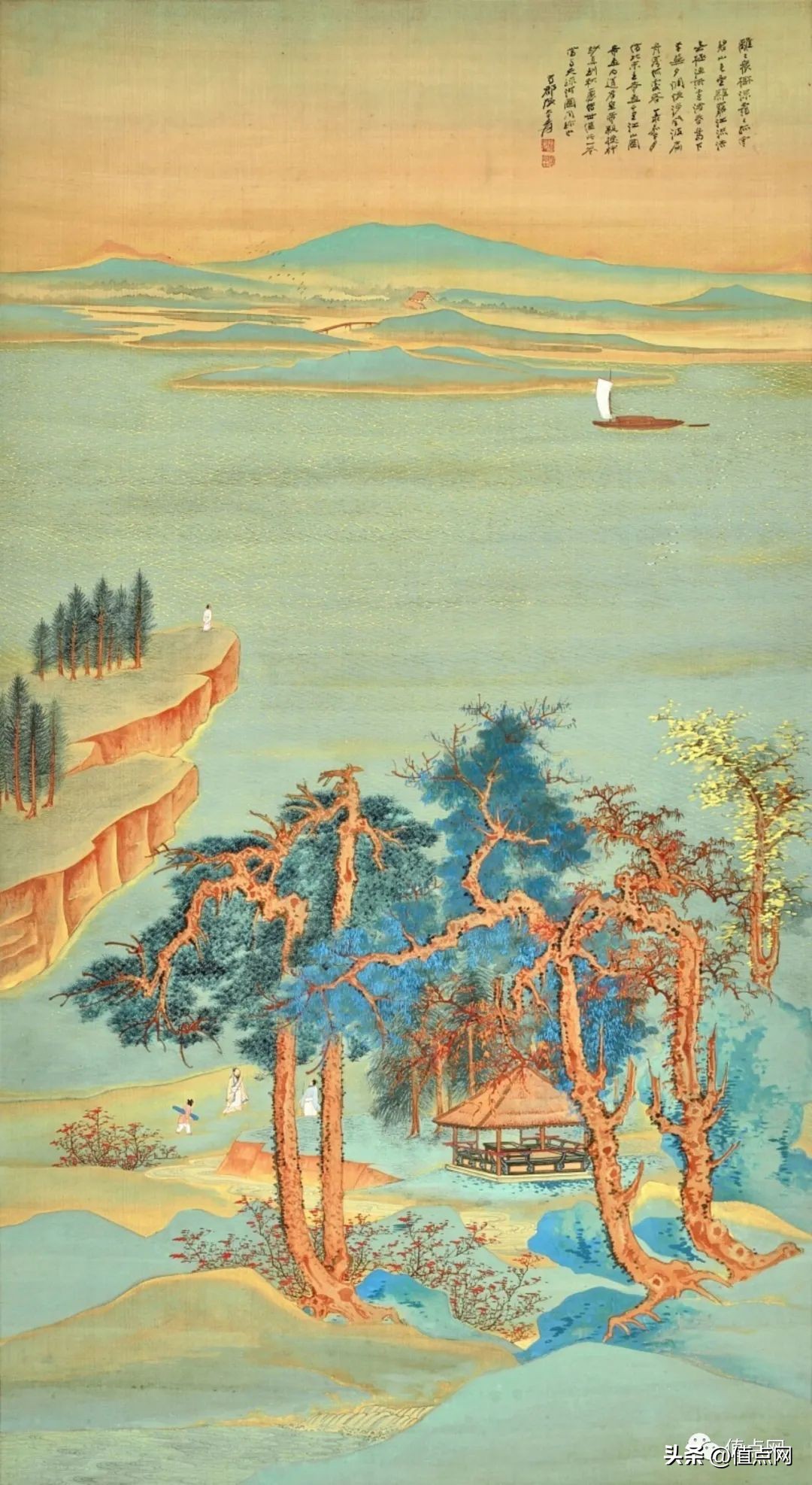 张大千泼彩荷花拍卖天价,香港拍卖张大千荷花