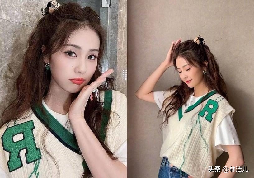 赵露思迪丽热巴同款龙须刘海,赵露思漫画刘海显脸小