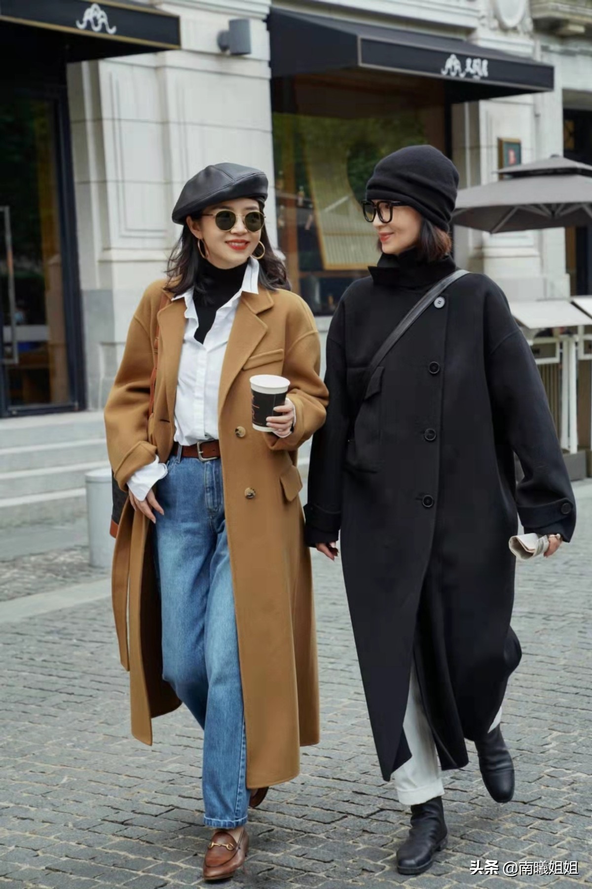 三木妈妈最新穿搭黑大衣,三木妈妈冬装大衣搭配图片