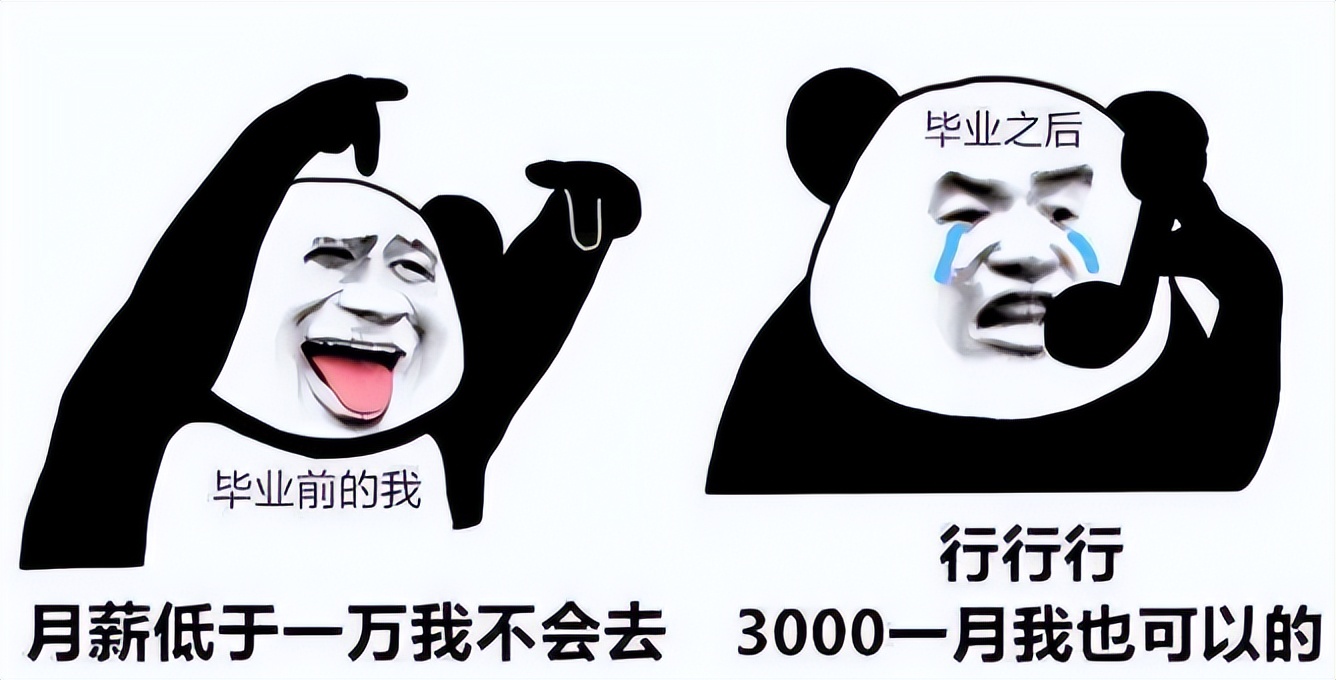 上学和毕业变化搞笑图,大学生用梗图实力调侃毕业生