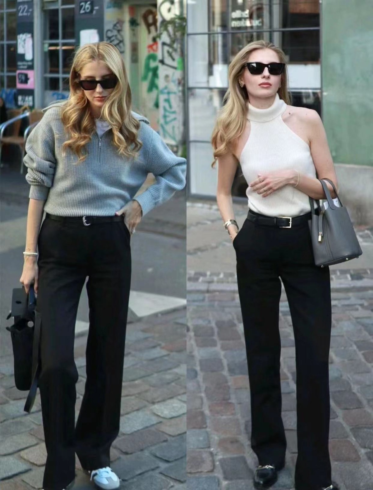 黑裤子怎么穿搭显腿长,黑裤子怎么穿搭好看