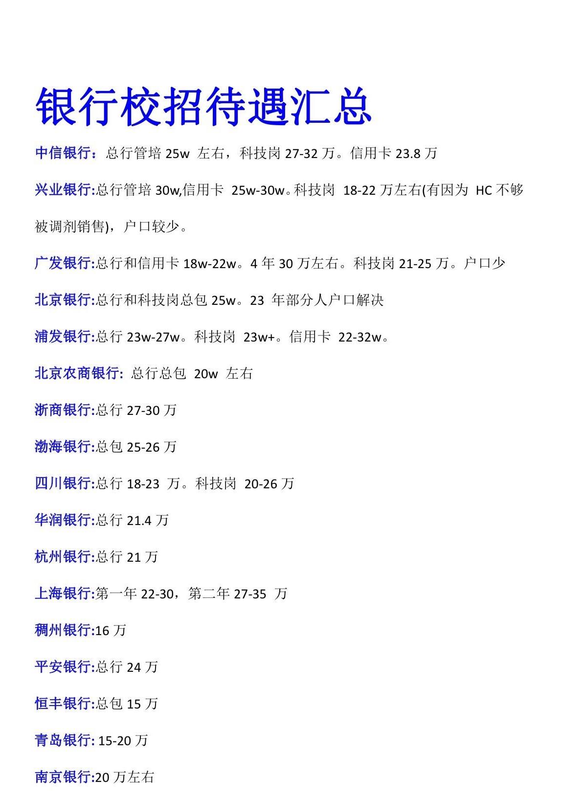 银行校招待遇好吗,银行校招offer