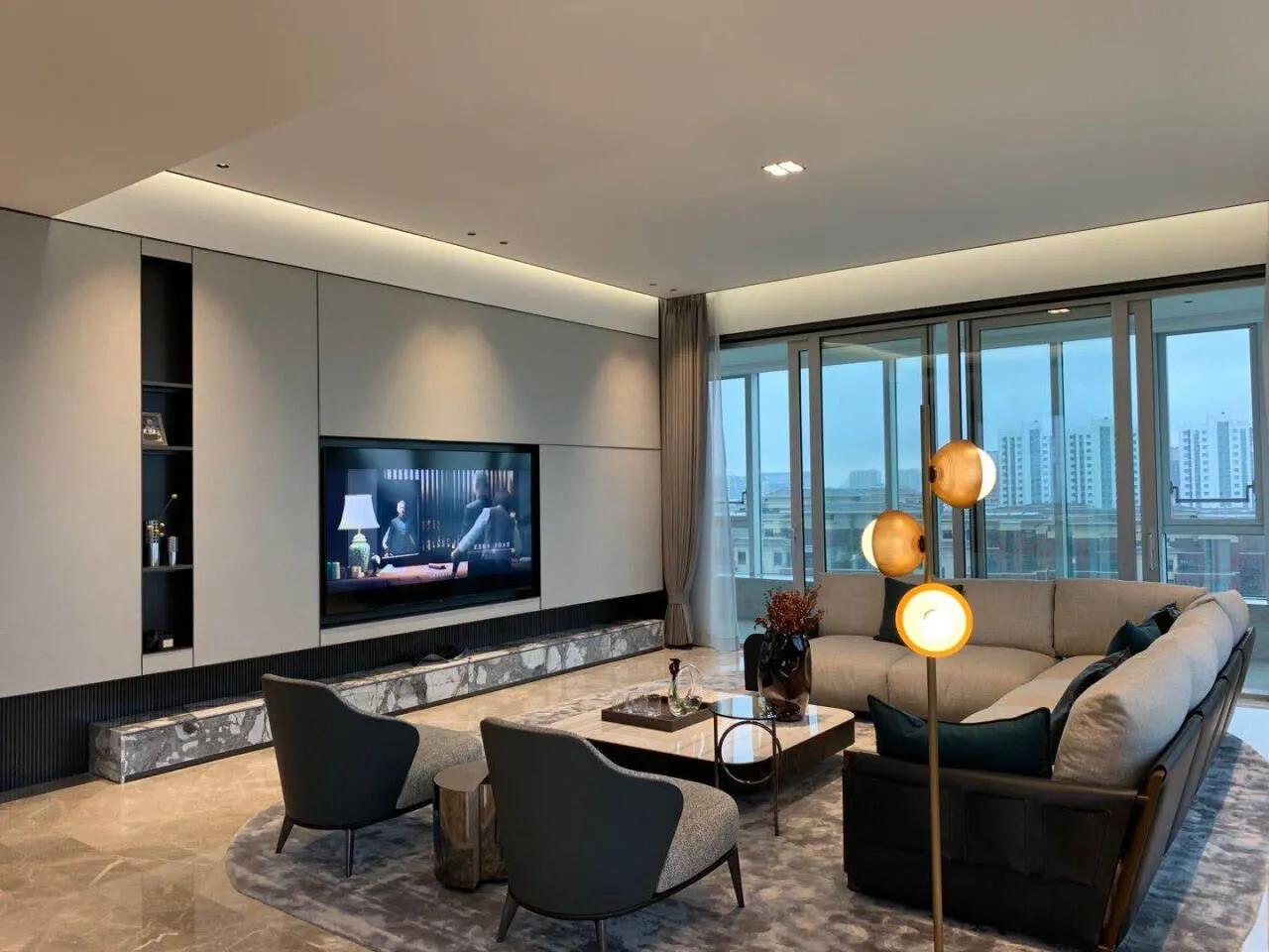 最流行格栅电视背景墙,30款背景墙