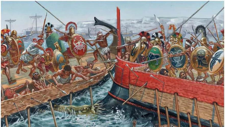 希腊人大战波斯舰队,火船大战精彩片段