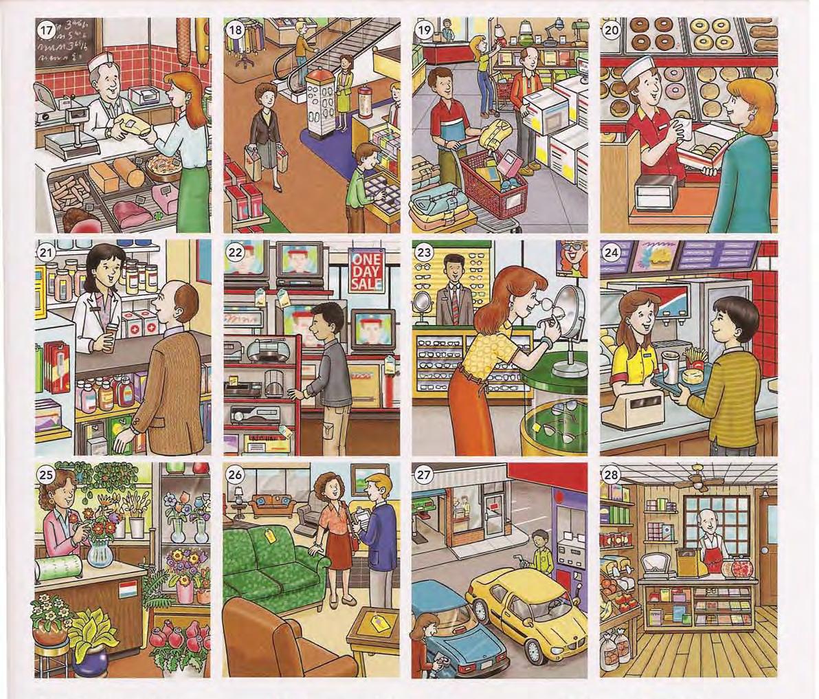 你知道周边的各种商店和店铺怎么用英语表达吗？