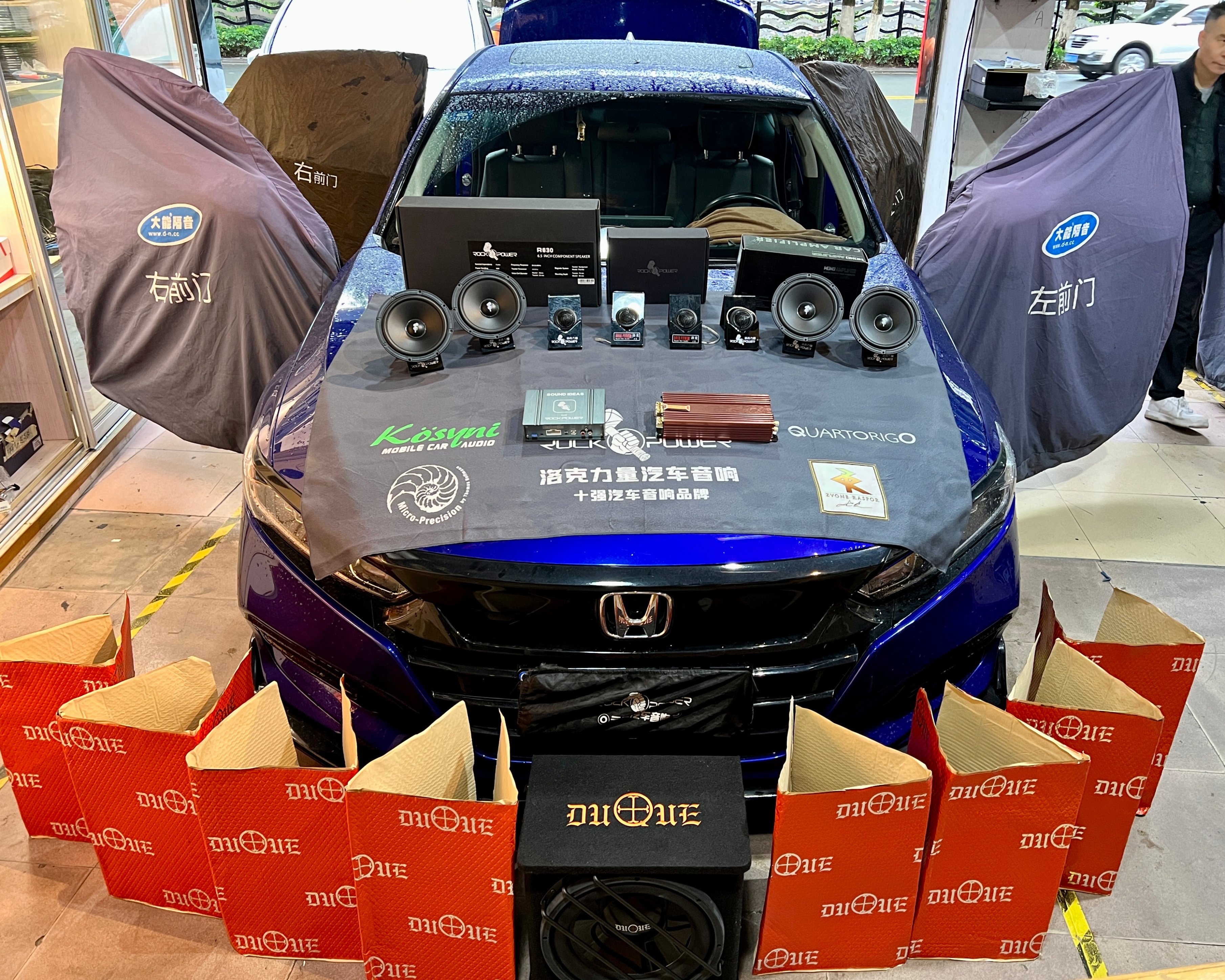 雅阁改装音响中置,南宁十代雅阁音响改装三分频