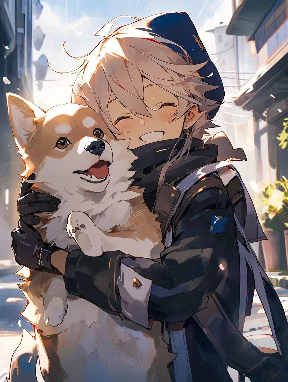 可爱头像男生宠物狗狗,三个小狗狗的头像