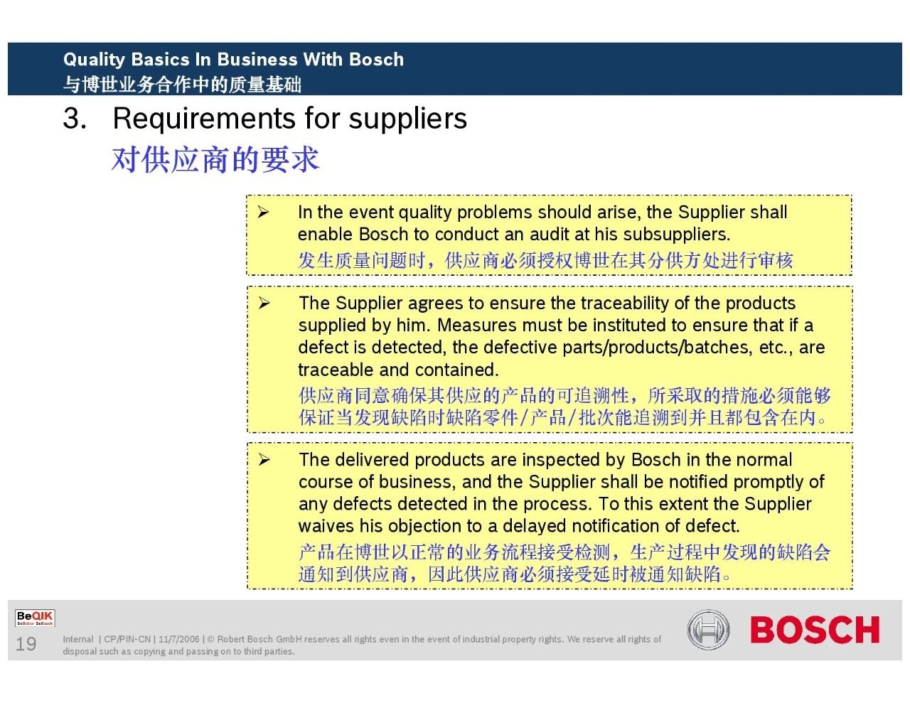 博世供应商质量管理培训教材（完整版ppt分享）！