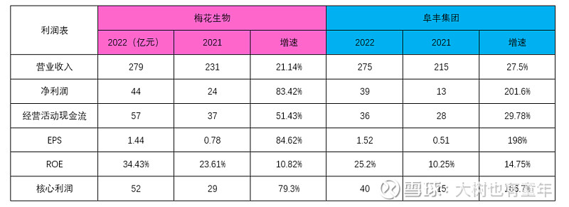 【企业分析】梅花VS阜丰（上）2022财务数据篇