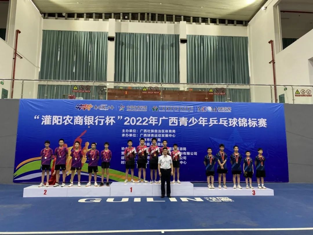 广西崇左青少年羽毛球锦标赛,中国广西青少年乒乓球奖牌
