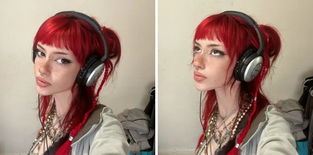 染完黑发以为很有气质,染红发颜值