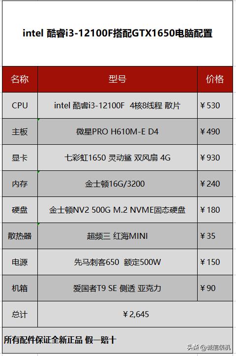 5000-6000左右游戏电脑推荐,5500预算如何打造中高端游戏电脑