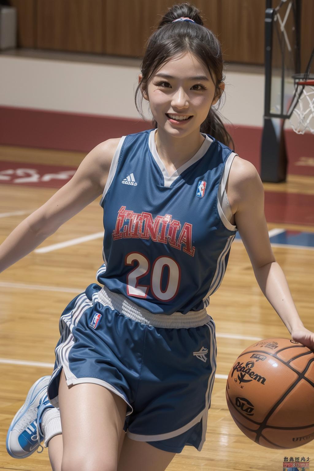 ai绘画篮球宝贝,篮球少女ai绘画