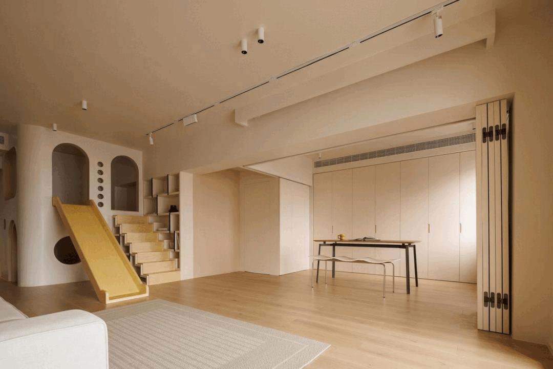 厦门夫妻的143㎡家火了,在客厅建了个游乐园,网友:孩子真幸福