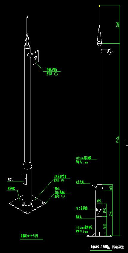 监控室外防雷安装视频,cad防雷与接地安装图