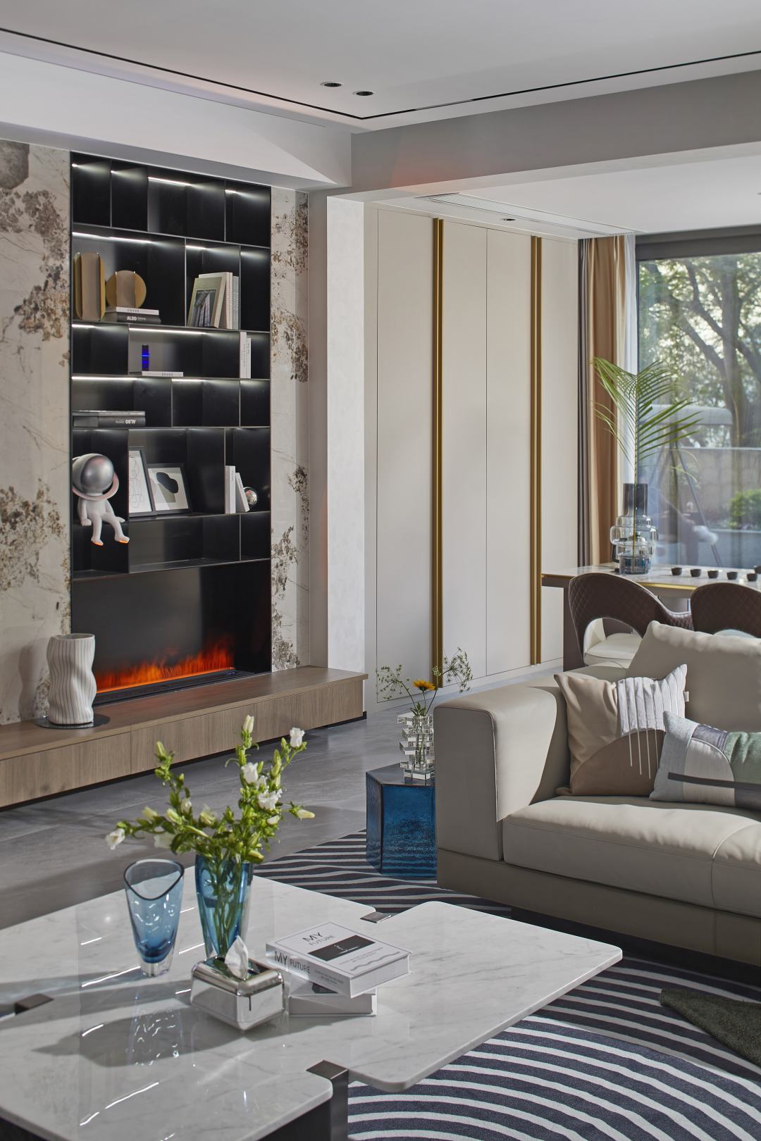 现代简奢空间设计图,245大平层轻奢装修风格