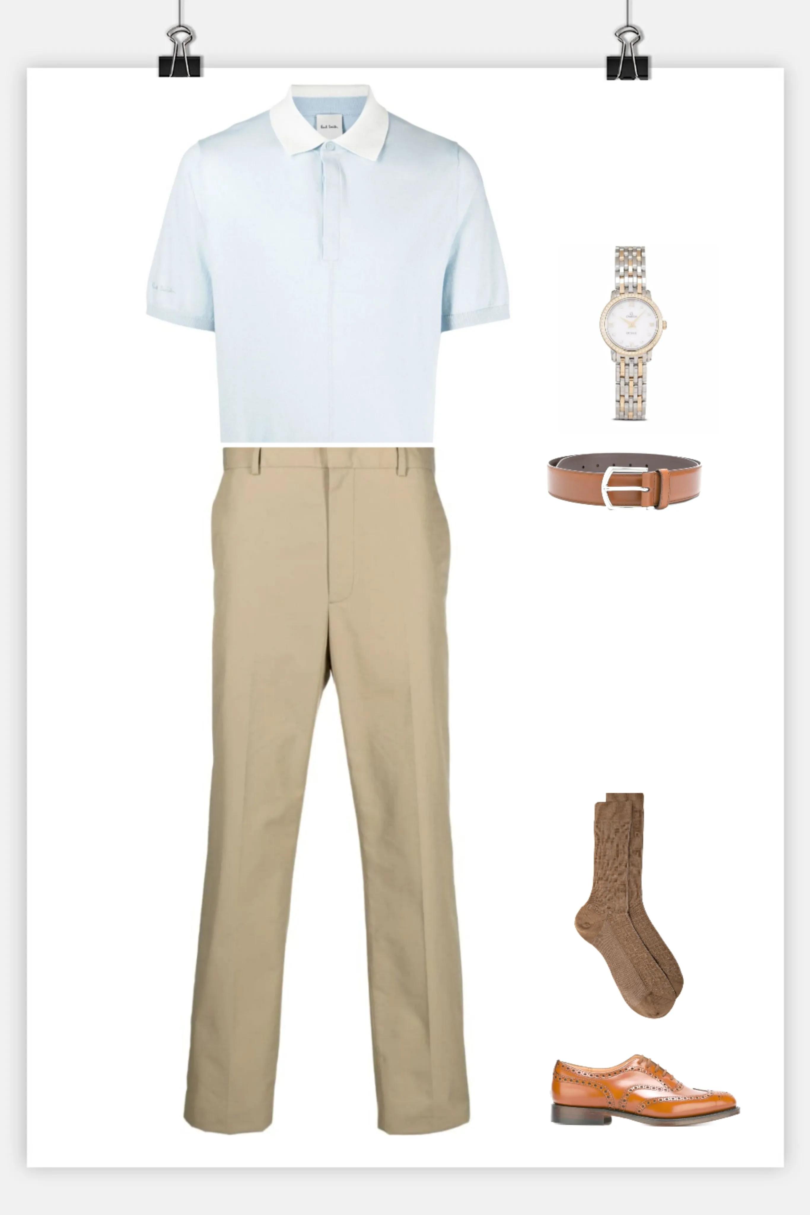 舒适的polo衫最吸引你的点,polo衫淡蓝搭配