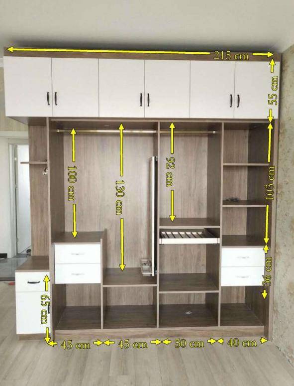 定制衣柜的尺寸一般是多少,各种衣柜定制板材报价