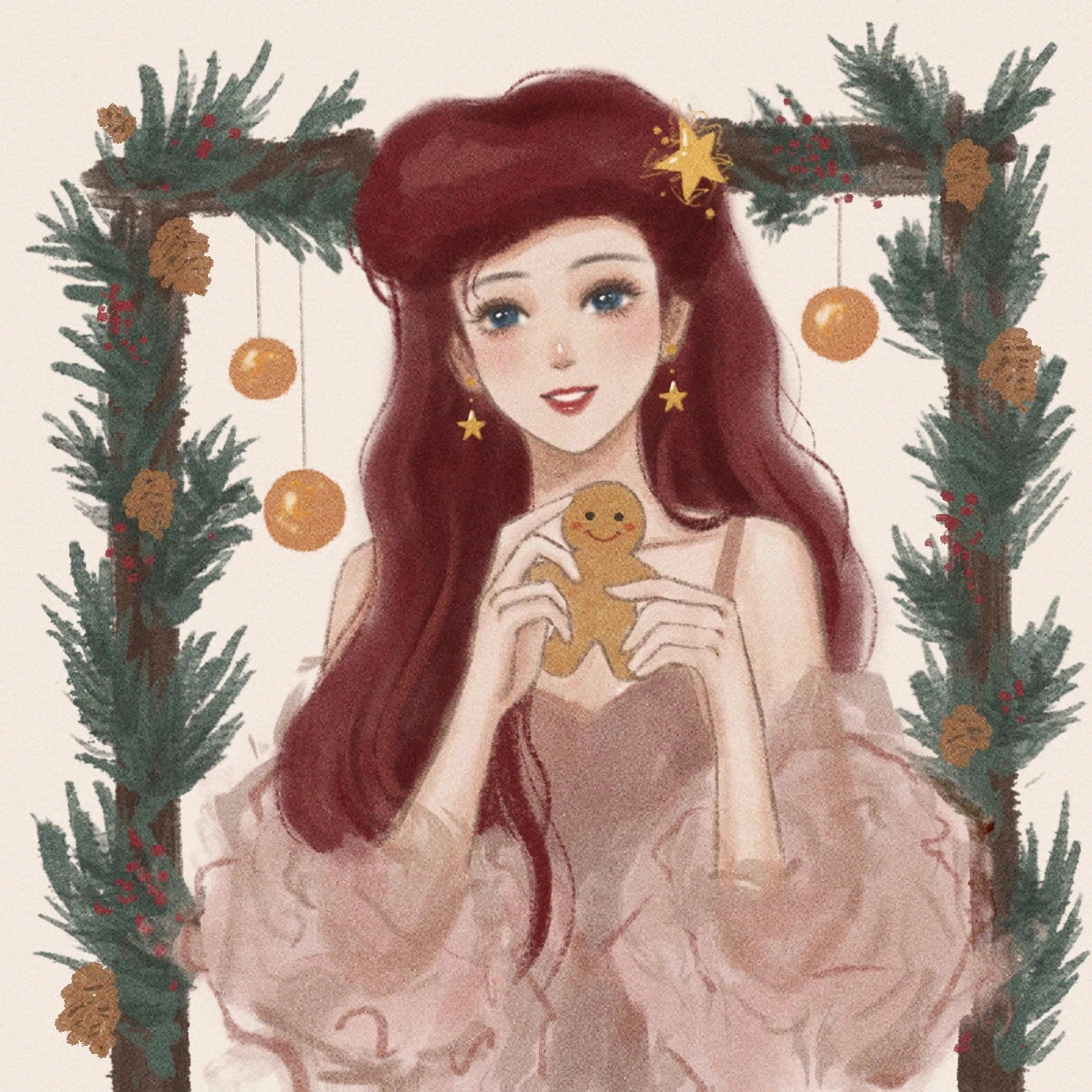 迪士尼公主头像闺蜜手绘可爱卡通,女孩儿闺蜜头像五人迪士尼公主款