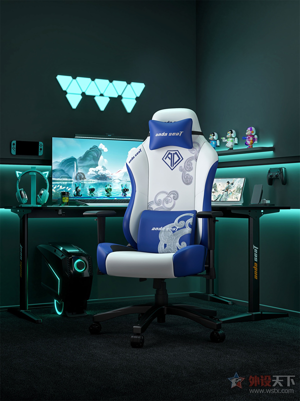 andaseat安德斯特电竞桌电动升降桌,达尔优天空轴乘风破浪