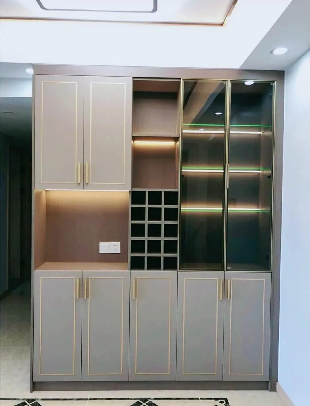 20公分酒柜样式效果图,新中式酒柜实拍图