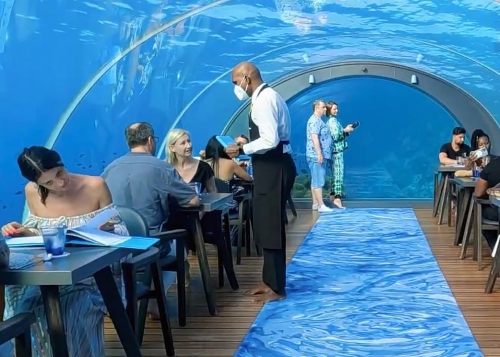 造价500万美元的海底餐厅！开一瓶5.2万美元的水晶香槟